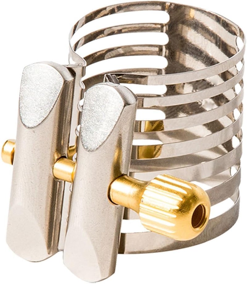 Rovner Ligature & Plastic Cap for Baritone Saxophone - Platinum Ligature for Hard Rubber Mouthpiece (P-3R) - Image 3